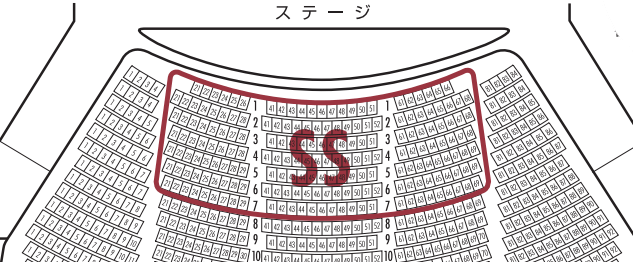 大劇場座席表・SSの場所